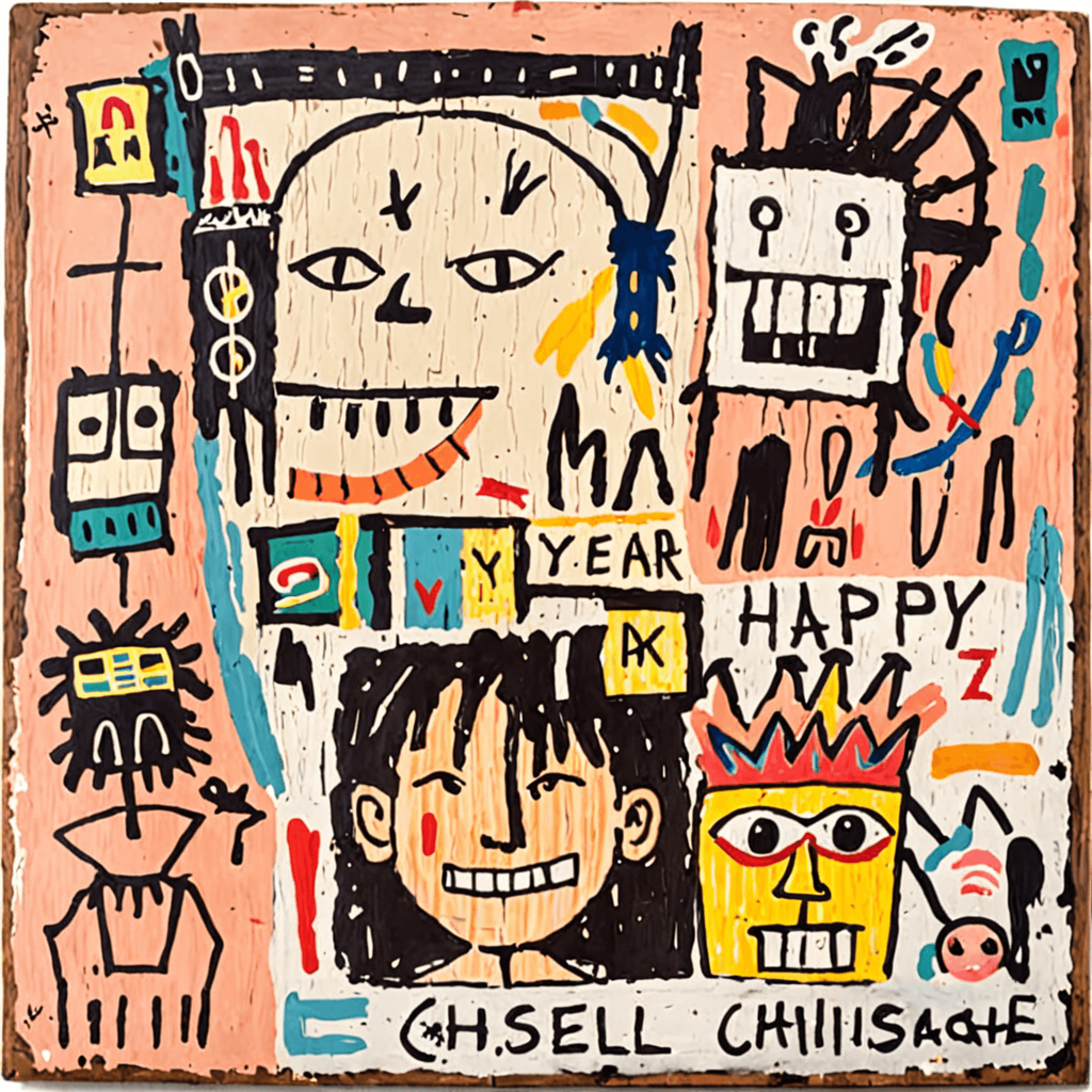 Portrait of Jane, age 7 by Jean-Michel Basquiat